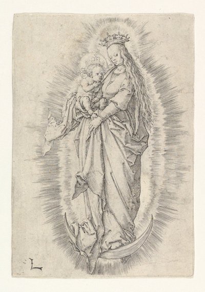 The Crowned Virgin With Child in Glory by Lucas van Leyden