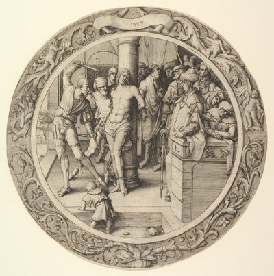 The Flagellation, from the Circular Passion by Lucas van Leyden