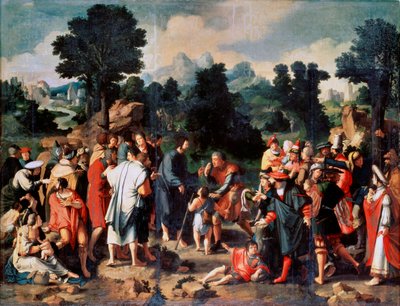 The Healing of Blind Man of Jericho (detail) by Lucas van Leyden