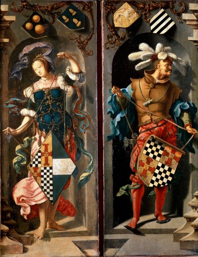 The Healing of Blind Man of Jericho (side panel) by Lucas van Leyden