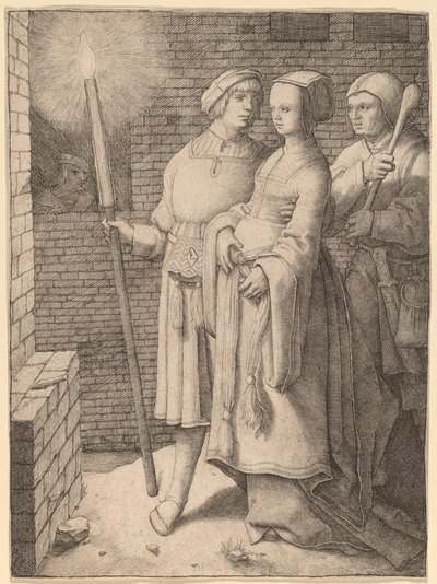 The Man with the Torch and a Woman Followed by a Fool by Lucas van Leyden