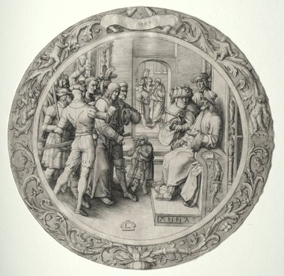 The Round Passion: Christ before the High Priest by Lucas van Leyden