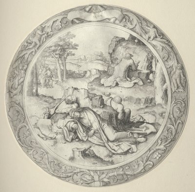 The Round Passion: Christ in Gethsemane (Agony in the Garden) by Lucas van Leyden