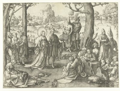 The Worldly Life of Mary Magdalene (The Dance of Mary Magdalene) by Lucas van Leyden