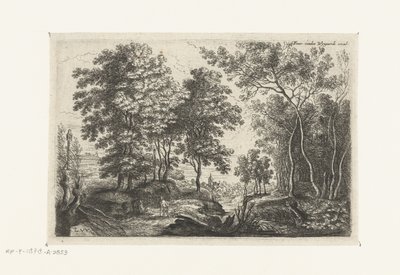 Landscape with a Stream through a Forest by Lucas van Uden