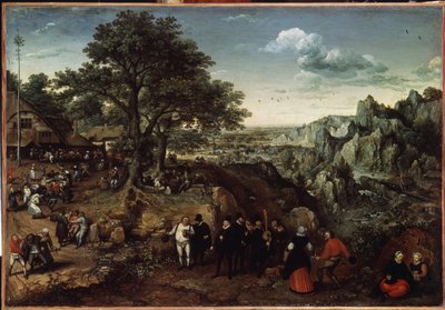 Landscape with a Country Celebration by Lucas van Valckenborch