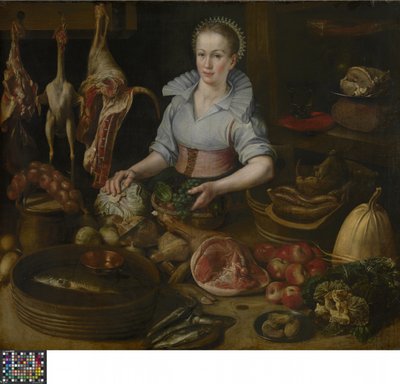 The Kitchen Maid by Lucas van Valckenborch