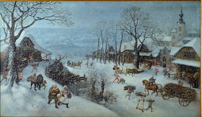 Winter. A Village Under the Snow by Lucas van Valckenborch