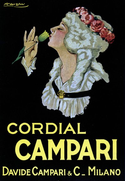 Advertising Poster for the Cordial Campari, Davide Campari & C. Milano 1921 by Luciano Achille Mauzan