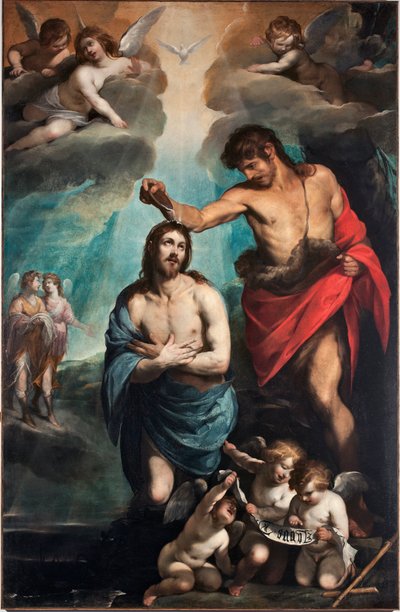 The Baptism of Christ by Luciano Borzone