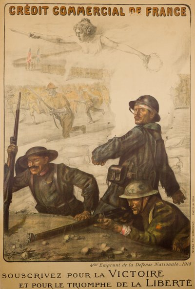 Crédit Commercial De France Souscrivez Pour La Victoire, c.1918 by Lucien Hector Jonas