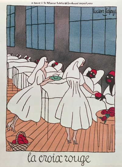 Red Cross Nurses Attending to Wounded Soldiers During the 1st World War by Lucien Laforge