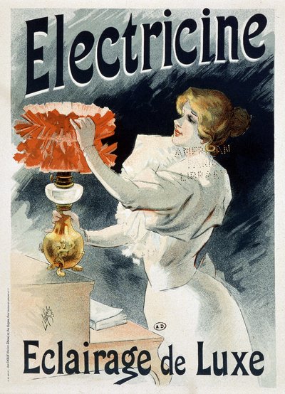 Poster Advertisement of “Electricine: Luxury Lighting” by Lucien Lefèvre by Lucien Lefevre