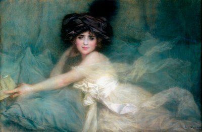 Portrait of Mademoiselle Carlier or, The Lady in the Turban by Lucien Levy Dhurmer