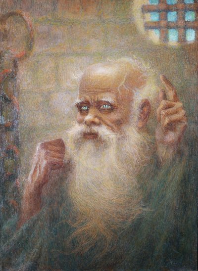 Socrates in prison by Lucien Levy Dhurmer