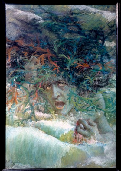 The Meduse or Furious Wave by Lucien Levy Dhurmer