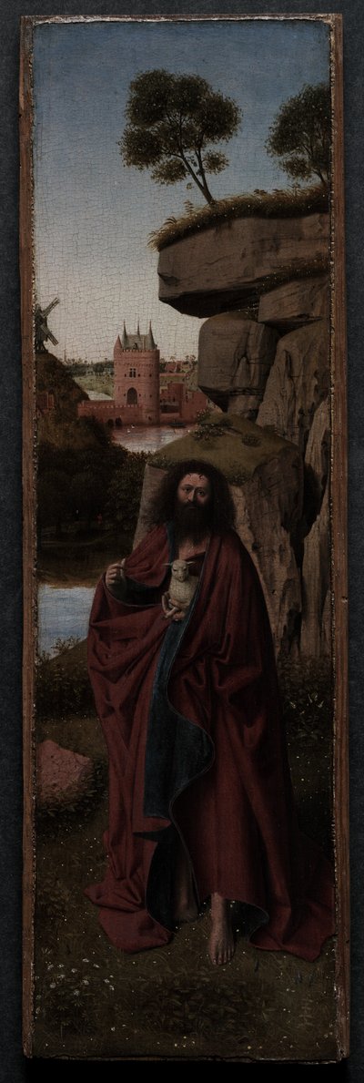 Saint John the Baptist in a Landscape by Lucien Lévy Dhurmer