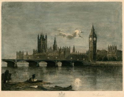 Westminster at Night by Lucien Marcelin Gautier