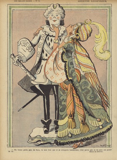 Adrienne Lecouvreur, Illustration for Le Rire by Lucien Metivet