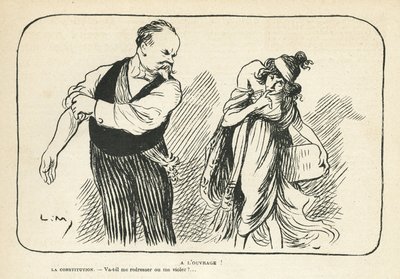Illustration in Le Rire, 01/02/13 - At Work - Medical, President of the Republic, Constitution, Rape - Raymond Poincare - Physical Deformations by Lucien Metivet