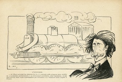 Illustration in Le Rire, 04/07/08 - The Inventor (engraving) by Lucien Metivet
