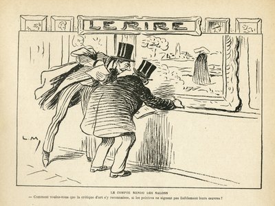 Illustration in Le Rire, 20/04/12 - The review of exhibitions - Art, Painting exhibitions, Cartoon exhibitions - Art reviews by Lucien Metivet
