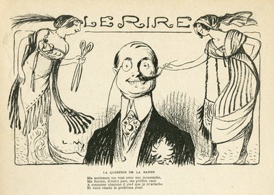 Illustration in Le Rire, 23/03/12 - the question of the beard by Lucien Metivet