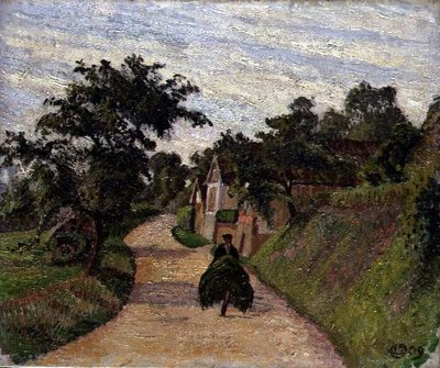 Eragny, The Road from Gisars to Bazincourt by Lucien Pissarro