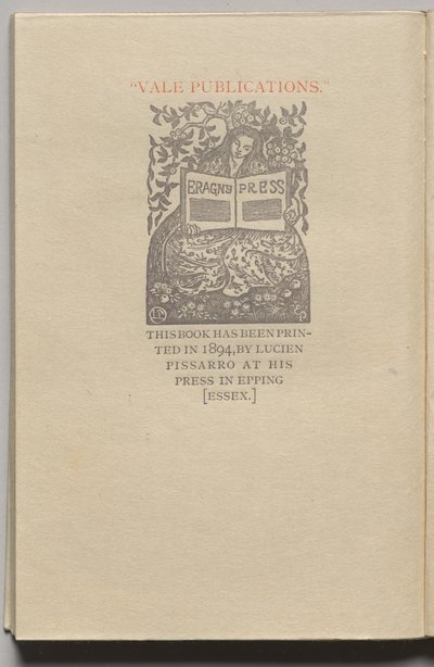 The Queen of the Fishes: Plate 13 (colophon) by Lucien Pissarro