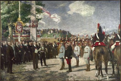 Reception at Porte Maillot for Marshals Foch and Joffre, July 14 by Lucien Simon