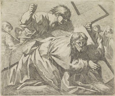 Christ Collapsing Under the Weight of the Cross by Lucio Bononi