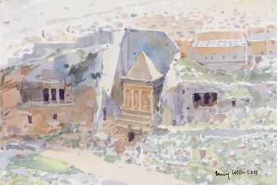 Ancient Tombs in the Kidron Valley, Jerusalem by Lucy Willis