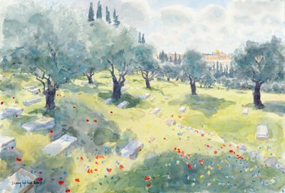 The Olive Grove (Temple Mount from The Kidron Valley, Jerusalem) by Lucy Willis