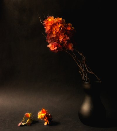 Moody Autumn Flowers by Ludmila Shumilova
