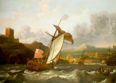 An English Yacht Sailing into Plymouth by Ludolf Bakhuizen