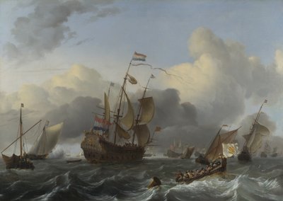 Flagship Eendracht and a Fleet of Dutch Men-of-war by Ludolf Bakhuizen