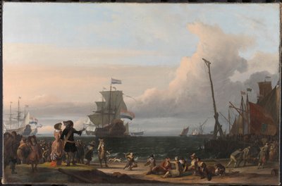 Dutch Ships in the Roads of Texel; in the Middle the 