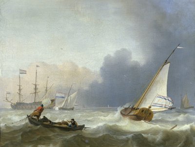 Rough Sea with a Dutch Yacht by Ludolf Bakhuysen