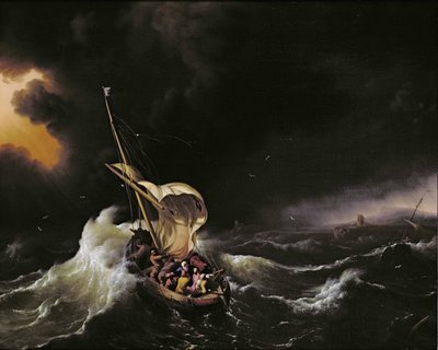 Christ in the Storm on the Sea of Galilee by Ludolf I Backhuysen