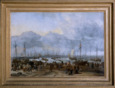 The Landing of William of Orange at Scheveningen by Ludolf I Backhuysen