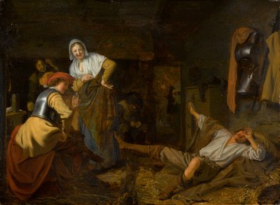 Soldiers at Reveille by Ludolf de Jongh