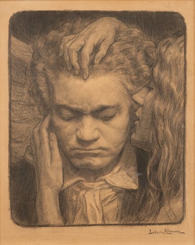Beethoven Listening to a Muse by Ludovic Alleaume