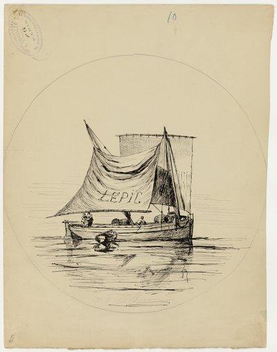 Plate Design for E. Leveille by Ludovic Napoléon Lepic