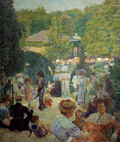 The Parc Montsouris from the Kiosk with Music in 1900 by Ludovic Vallee