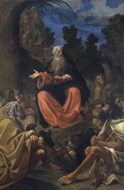 Saint Anthony the Abbot Preaching to the Hermits by Ludovico Carracci