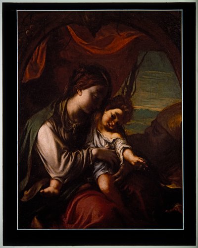 The Madonna & Child with St Anthony Abbott by Ludovico Carracci