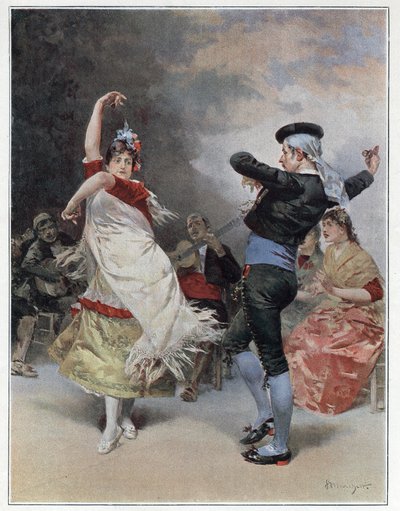 The Gypsies of Granada. Chromotypography by Ludovico Marchetti (1853-1909) 1889 Private collection by Ludovico Marchetti