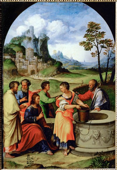 Christ and the Samaritan Woman by Ludovico Mazzolino
