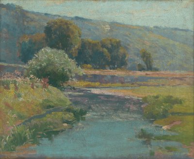 Landscape with a flooded stream by Ludovit Cordak