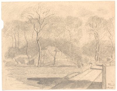 House at the Entrance to a Forest by Ludvig Find
